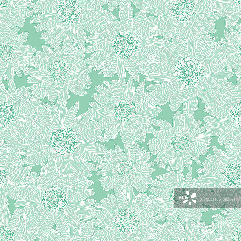 甘菊花卉无缝图案图片素材