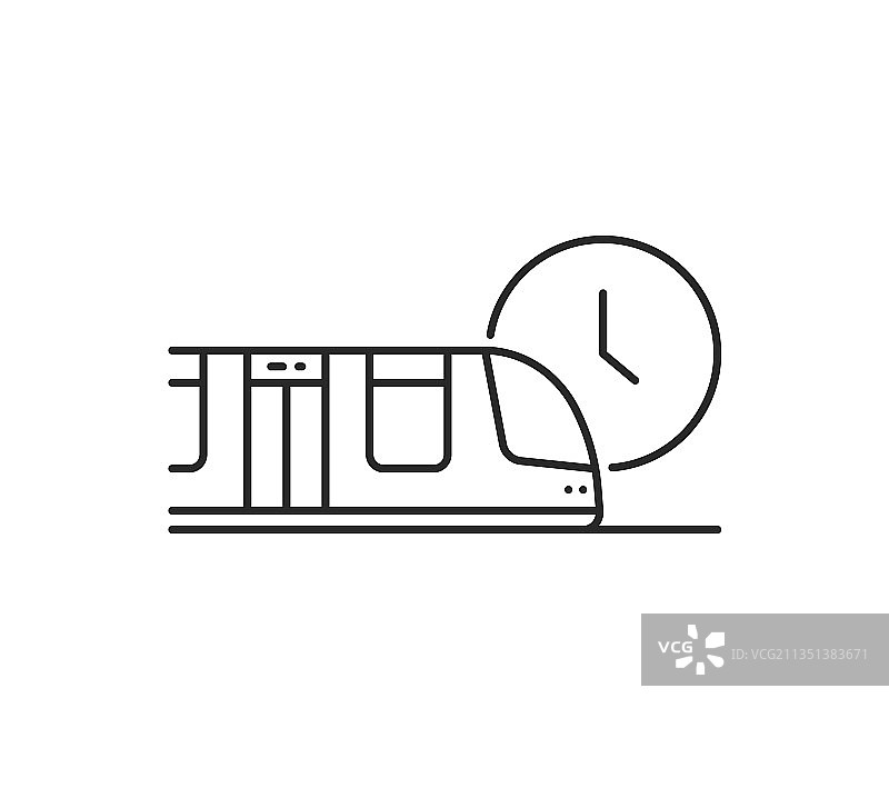 细线条地铁到站图标图片素材