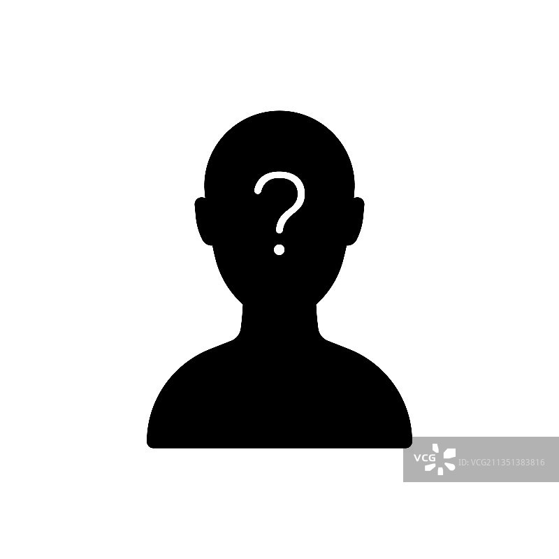 极简黑色匿名图标图片素材