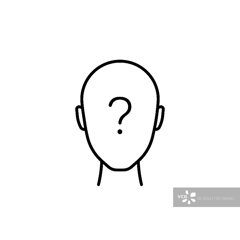细线匿名黑色图标图片素材