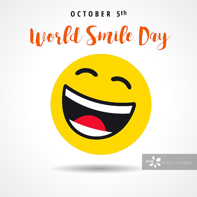 世界微笑日banner大笑表情符号图片素材