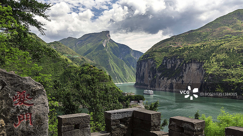 长江夔门图片素材