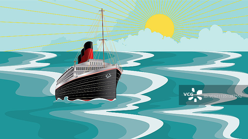 复古海轮图片素材