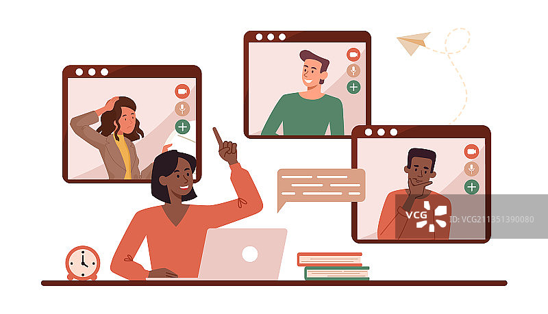 视频会议概念图片素材