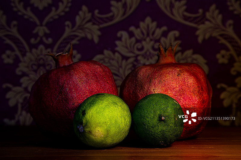 桌上水果的特写镜头图片素材