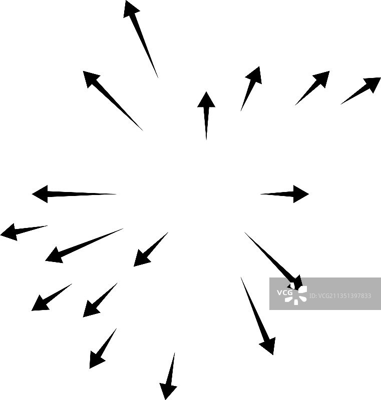 向外辐射的箭头图片素材