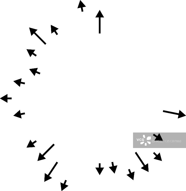 向外辐射的箭头图片素材
