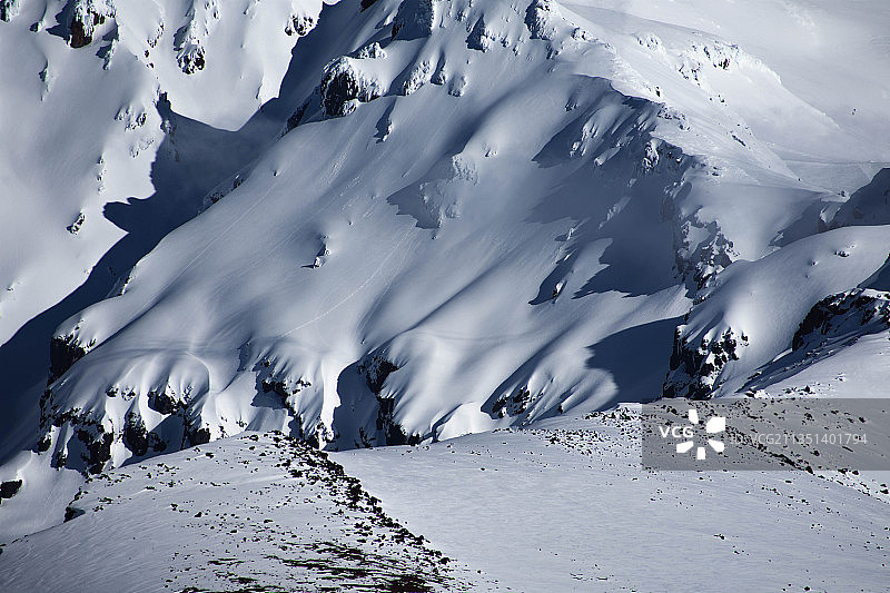 新西兰鲁阿佩胡雪山风光图片素材