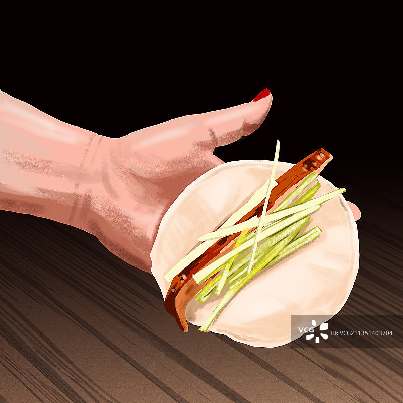 手里的烤鸭图片素材