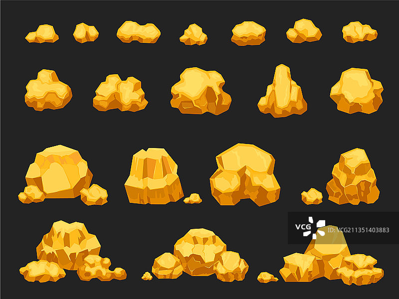 卡通金矿石图片素材