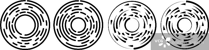 圆形，同心圆，分段圆，环图片素材