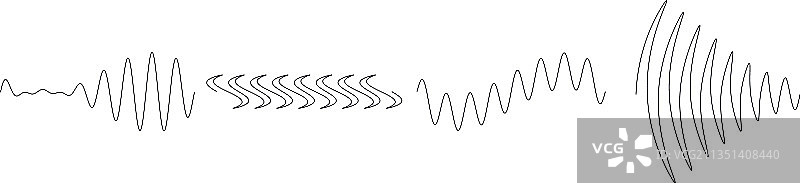 波浪起伏曲线弧形效果图片素材