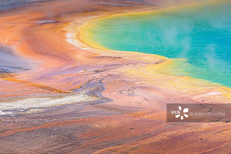 美国怀俄明州提顿县盐湖景观航拍图片素材