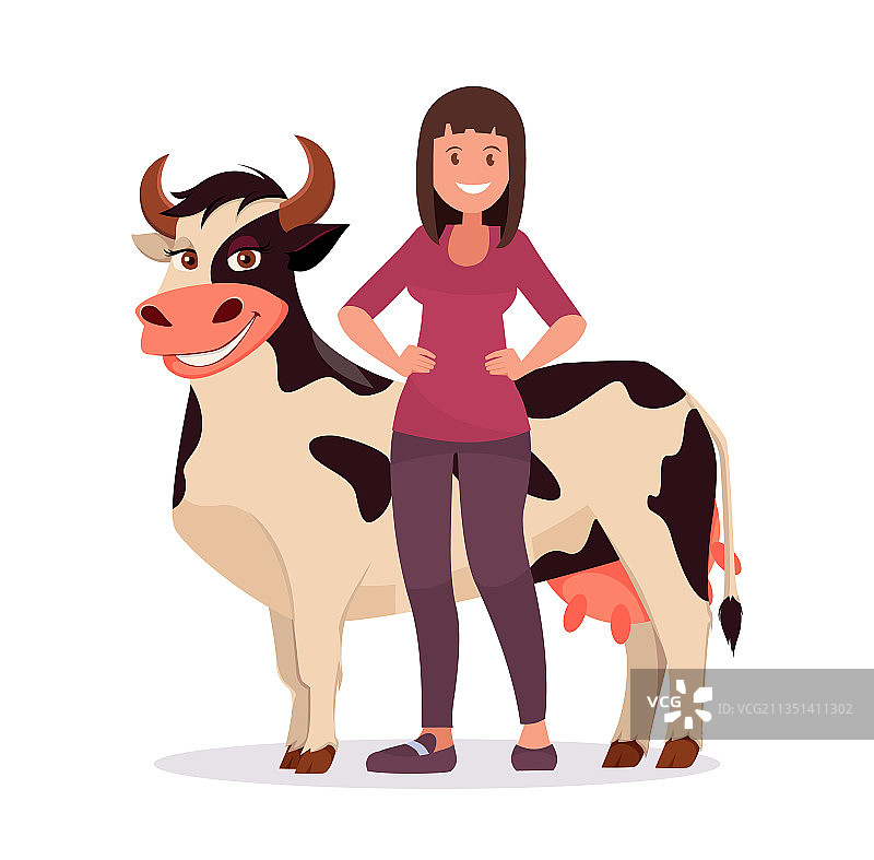 快乐的农场女孩拿着南瓜图片素材