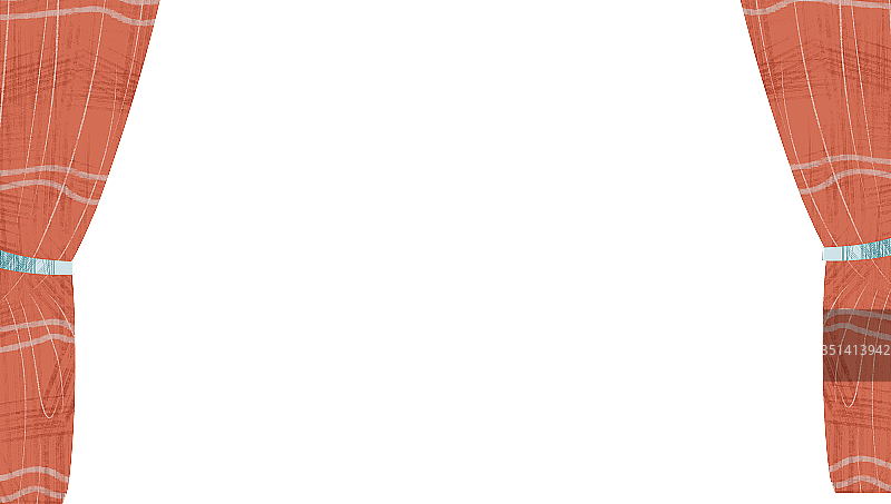 幕帘插画元素图片素材