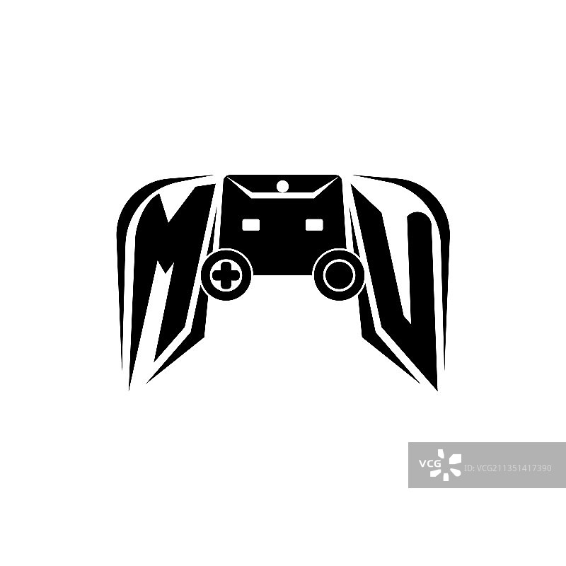 mu字母组合电竞游戏机图片素材