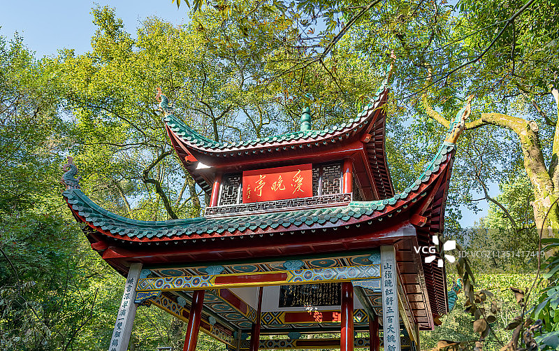 爱晚亭,最新,新面貌,2021年国庆,保护性修缮后,岳麓山,图片素材