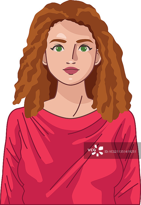 红发女人角色图片素材
