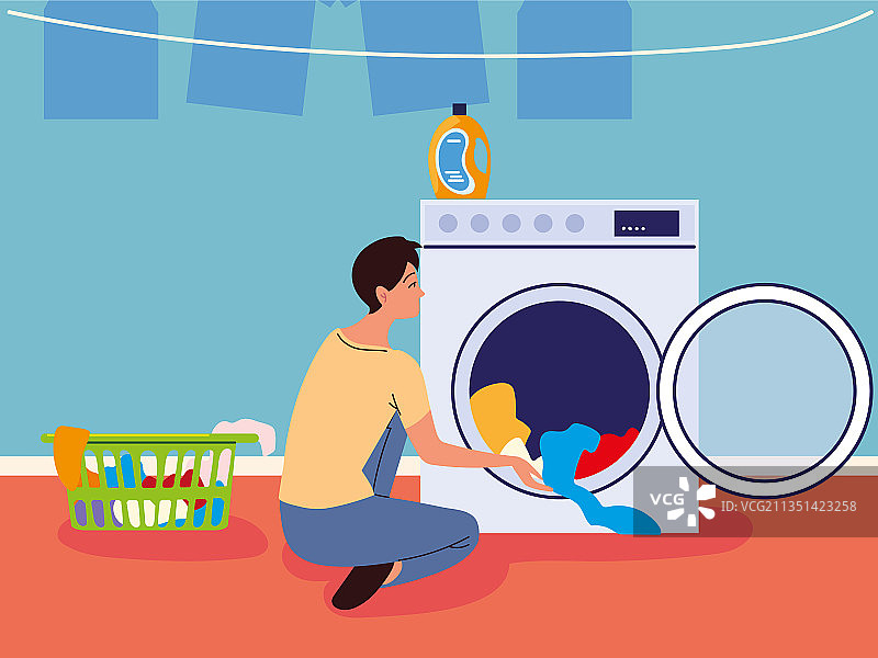 拿着衣服的男人图片素材