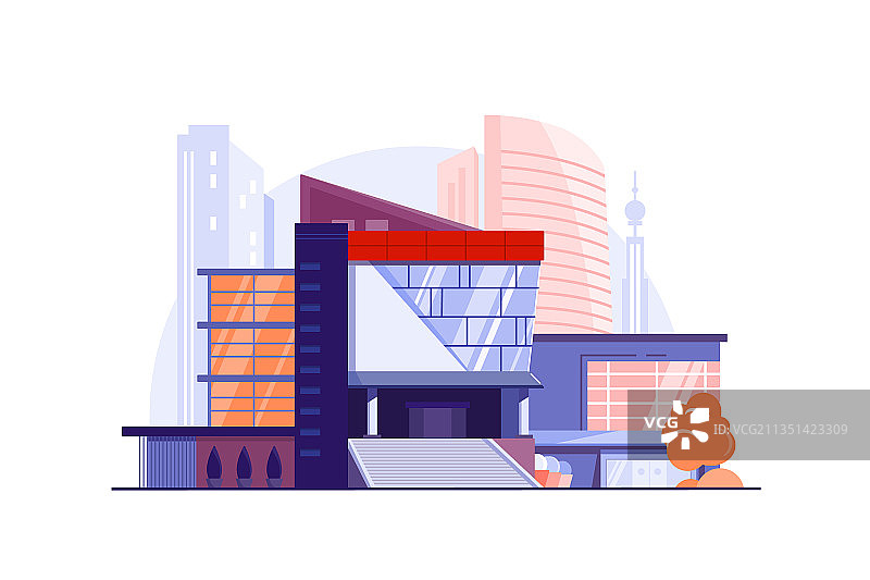 现代城市建筑商业中心图片素材