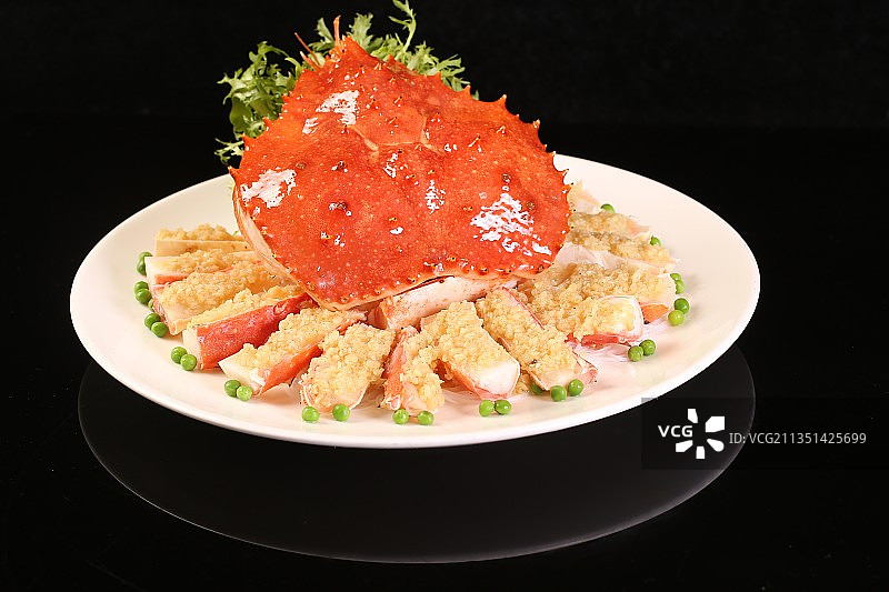 蒜蓉帝王蟹图片素材