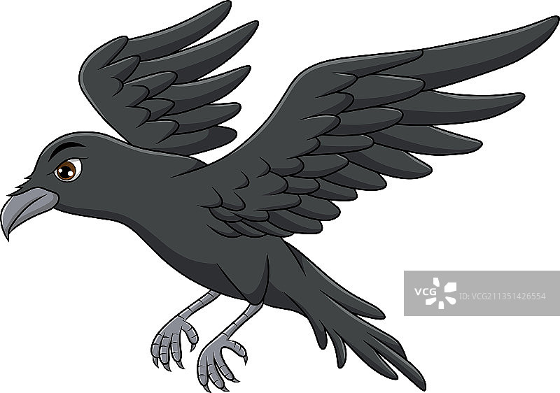 可爱的乌鸦卡通图片素材