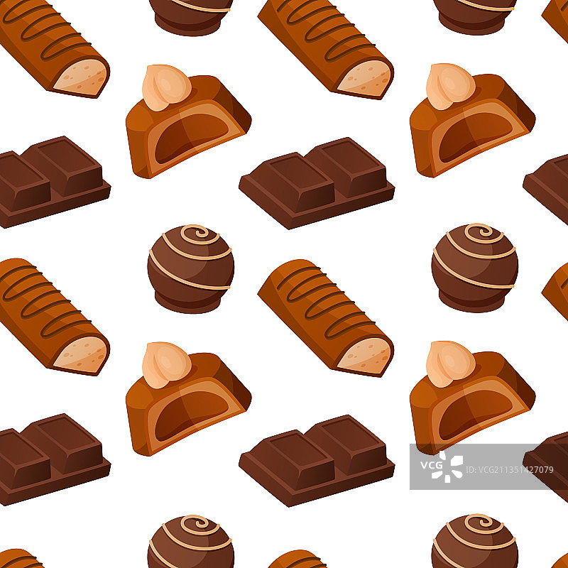 巧克力糖果无缝纹理图案图片素材