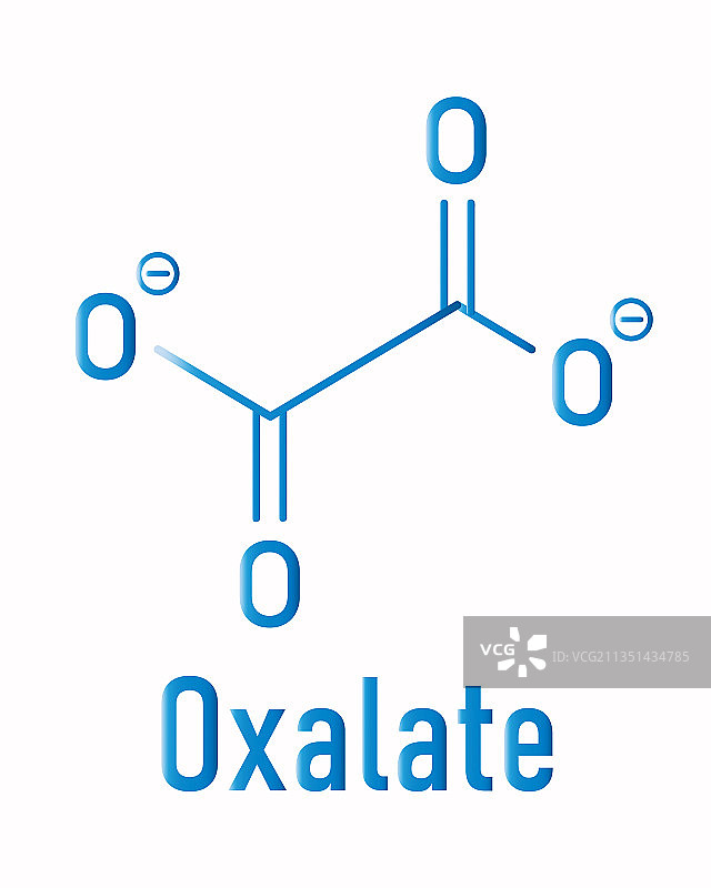 草酸根阴离子化学结构式图片素材