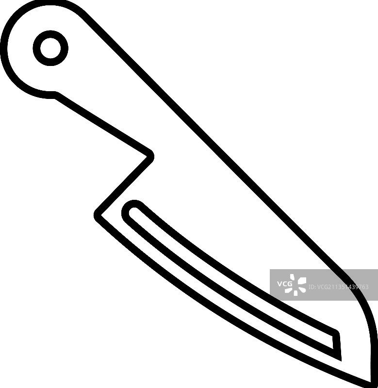 厨房刀具轮廓图标线条艺术图片素材