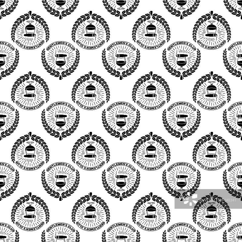 复古绅士俱乐部简约风格Logo图片素材