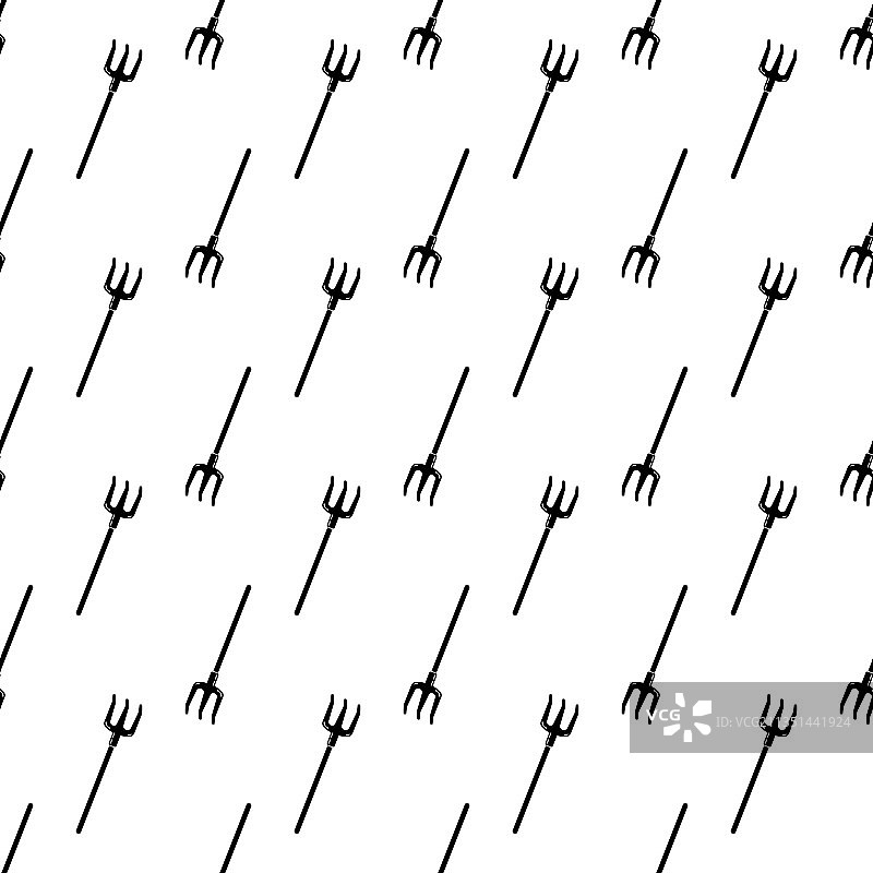 农用叉子无缝图案图片素材
