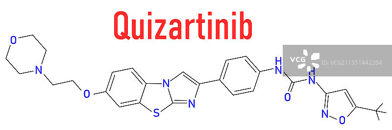 Quizartinib分子骨骼式图片素材