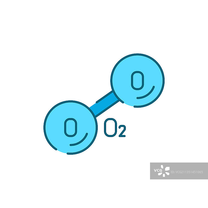 空气方程式化学彩色线条图标图片素材