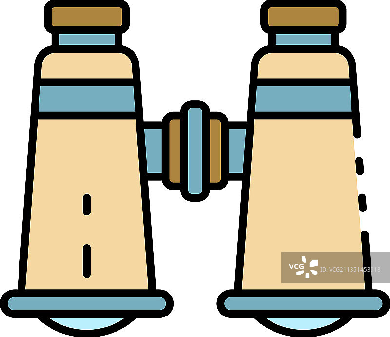 彩色双筒望远镜图标图片素材