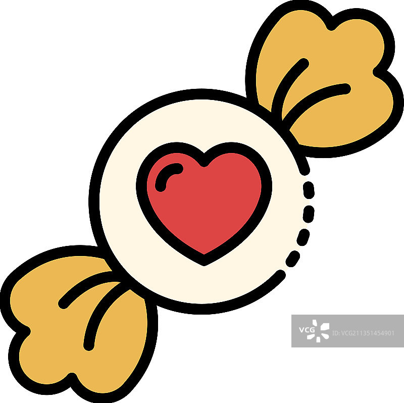 彩色太妃糖图标轮廓图片素材