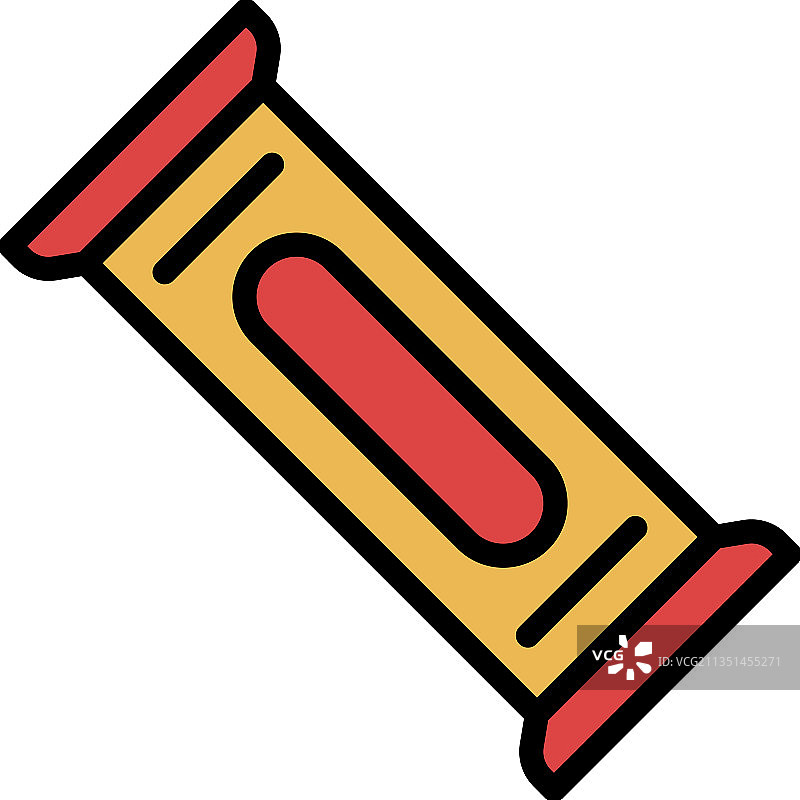 彩色轮廓巧克力蛋白棒图标图片素材