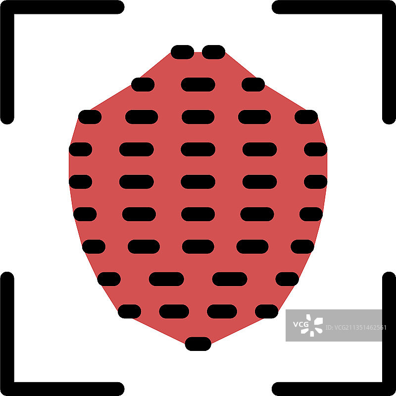 彩色指纹扫描图标轮廓图片素材