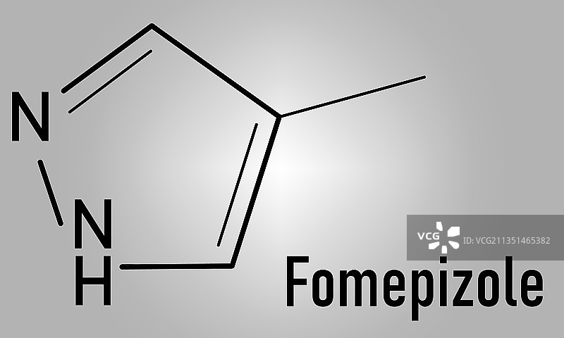 甲吡唑分子骨骼式图片素材