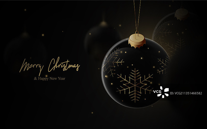 黑色金色奢华圣诞背景图片素材