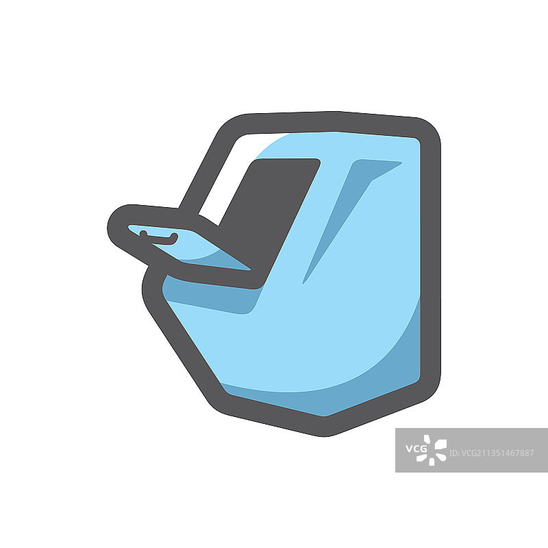 垃圾滑槽箱图标卡通图片素材