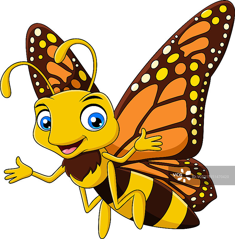 可爱蝴蝶卡通图片素材