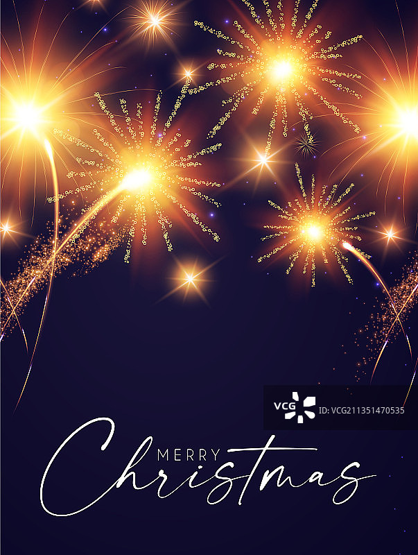 闪耀的烟花背景，圣诞派对图片素材