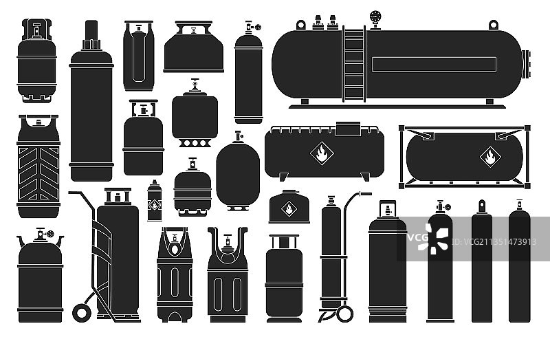 黑色气罐图标图片素材