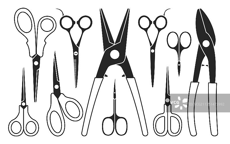 白色背景上的剪刀图片素材