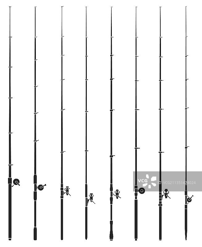 黑色鱼竿图标图片素材