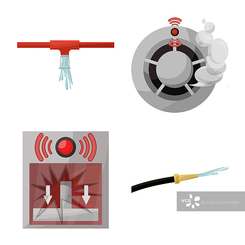 消防员和消防标志图片素材