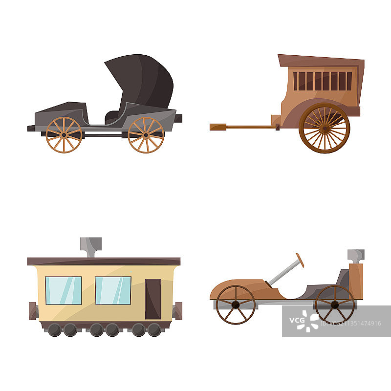 复古和怀旧图标集图片素材