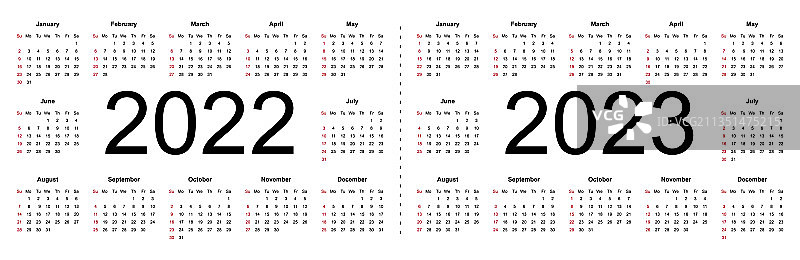 2022年简约可编辑日历图片素材