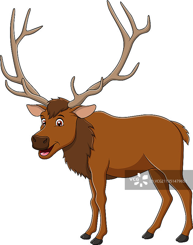 可爱卡通麋鹿图片素材