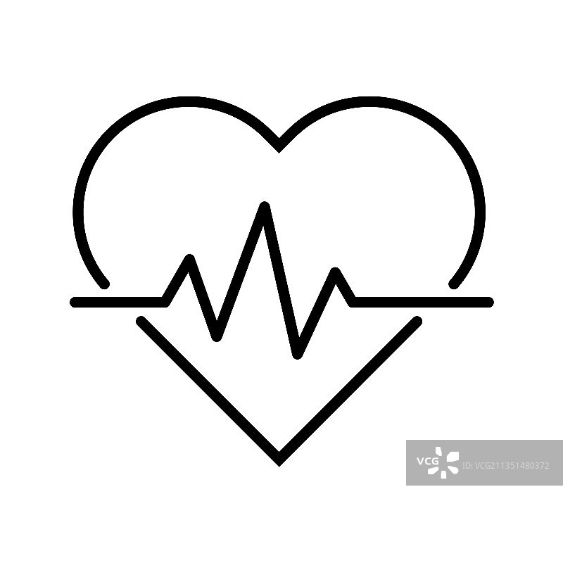 心跳线图标，医疗健康图片素材